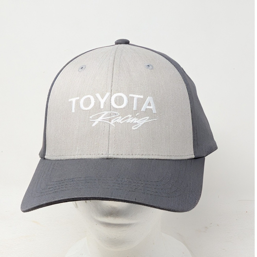 Toyota Racing Baseball Cap Grey Charcoal Two Tone Adjustable Hat Official Logo